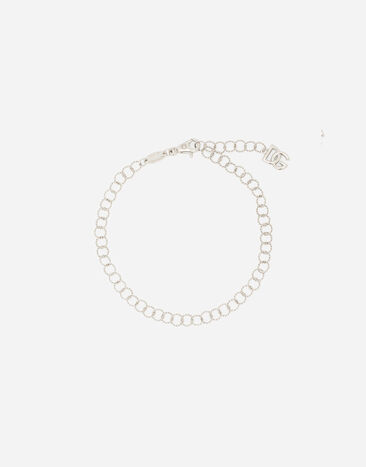 Dolce & Gabbana Pulsera de cadena de hilo retorcido y oro blanco de 18 kt Dorado WBQA1GWQC01