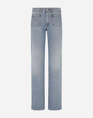 Dolce & Gabbana Cotton denim work jeans Multicolor FTC7ADG8LW2