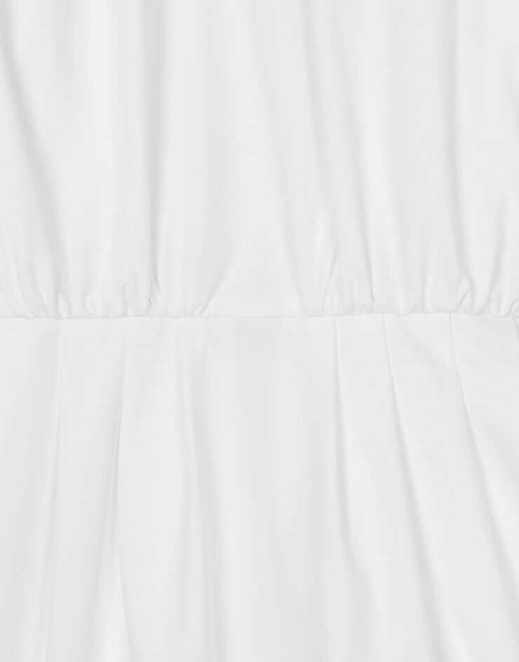 Cotton midi dress with puff sleeves in White for for Women | Dolce ...