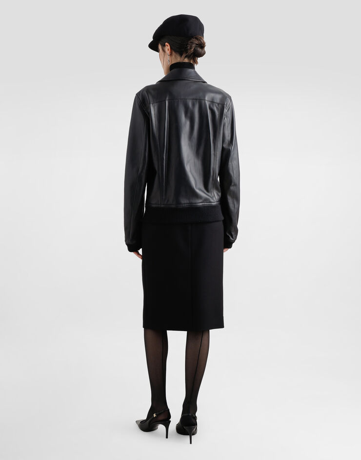 Dolce & Gabbana Chaqueta de napa de cordero Negro F9S39LHULFV
