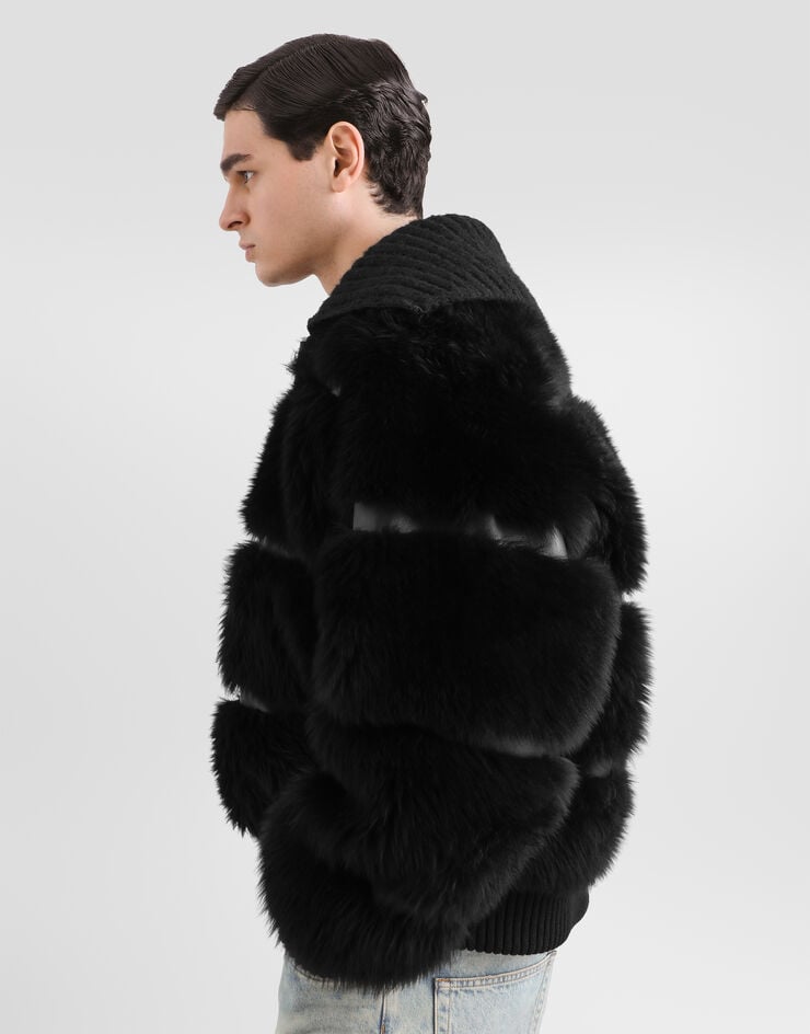 Dolce & Gabbana Fur bomber jacket Dolce & Gabbana Fur bomber jacket Black G9CMRLHUPDA