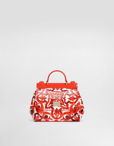 Dolce & Gabbana Sicily handbag in majolica-print patent leather Multicolor EB0003A0878