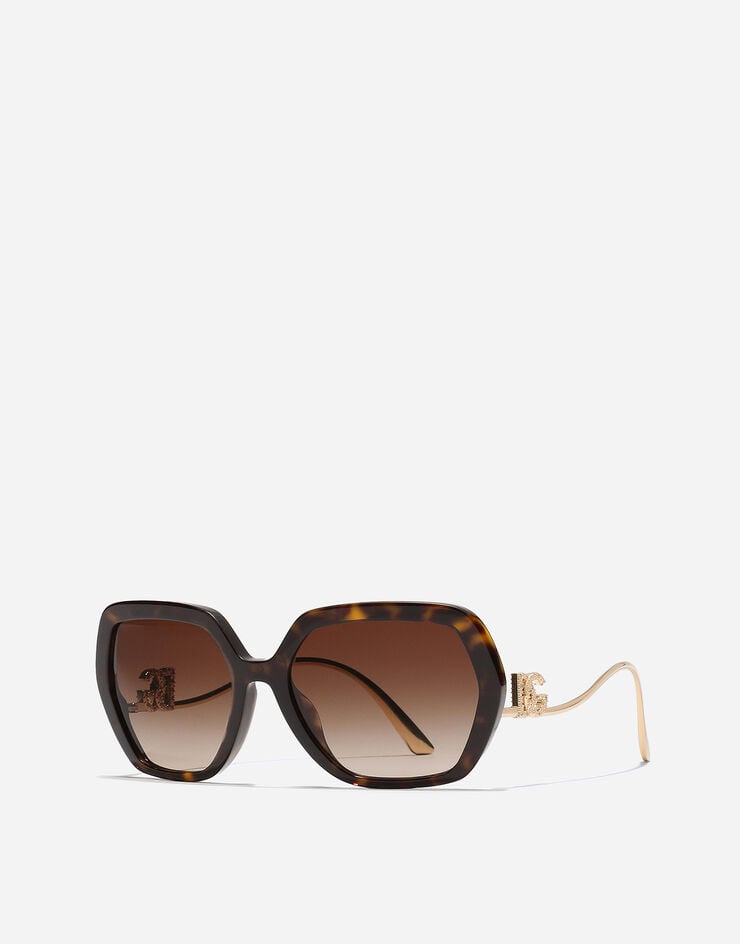 Dolce & Gabbana Lunettes de soleil DG Crystal Marron VG446BVP213