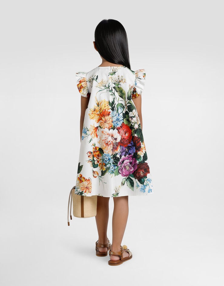 Dolce & Gabbana Flower-print poplin dress Print L53DW2HS5TV