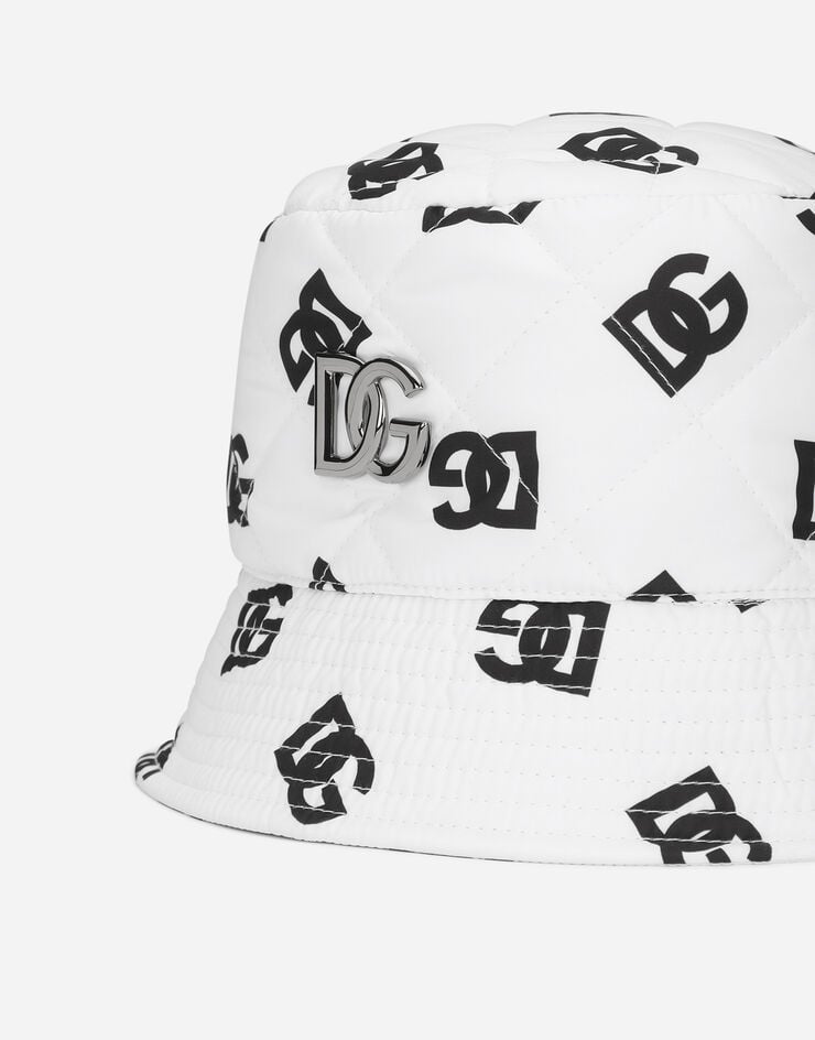 Dolce & Gabbana Nylon bucket hat with DG logo print Multicolor FH609AHSMGJ