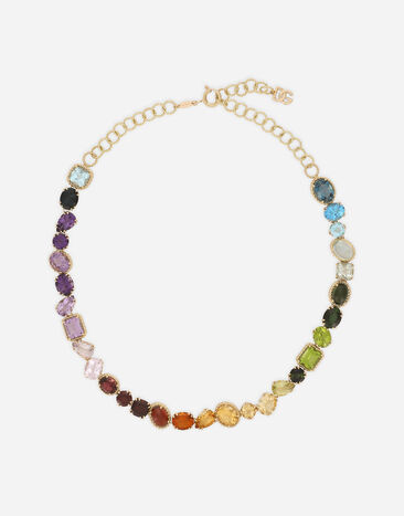Dolce & Gabbana Necklace with multi-colored gems Gold WALK5GWYE01