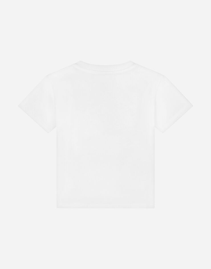 DolceGabbanaSpa Short-sleeved Majolica-print jersey T-shirt White L2JTITG7KXQ