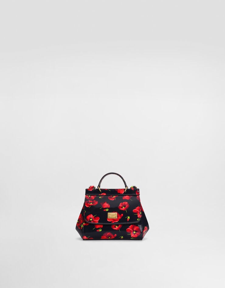 Dolce & Gabbana Sicily shoulder and crossbody bag in poppy-print patent leather Dolce & Gabbana Sicily shoulder and crossbody bag in poppy-print patent leather EB0003A0563