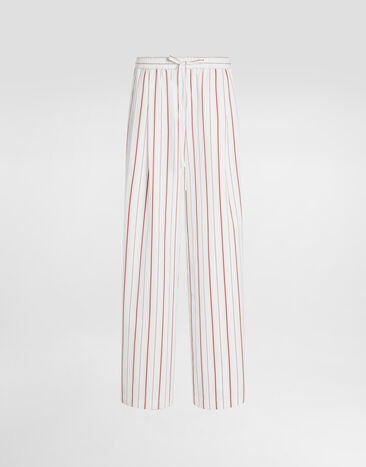 Dolce & Gabbana Striped poplin trousers Multicolor FTDJETFR51T