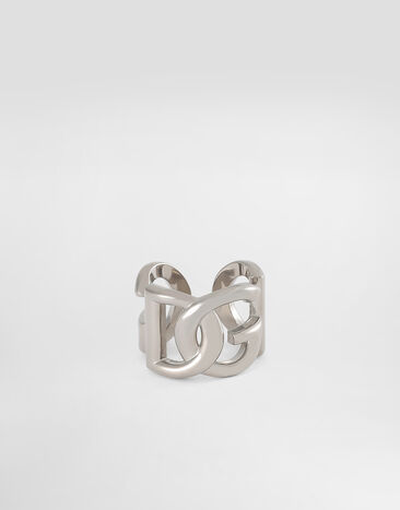 Dolce&Gabbana Anillo con logotipo DG Plateado WRP1L1W1111