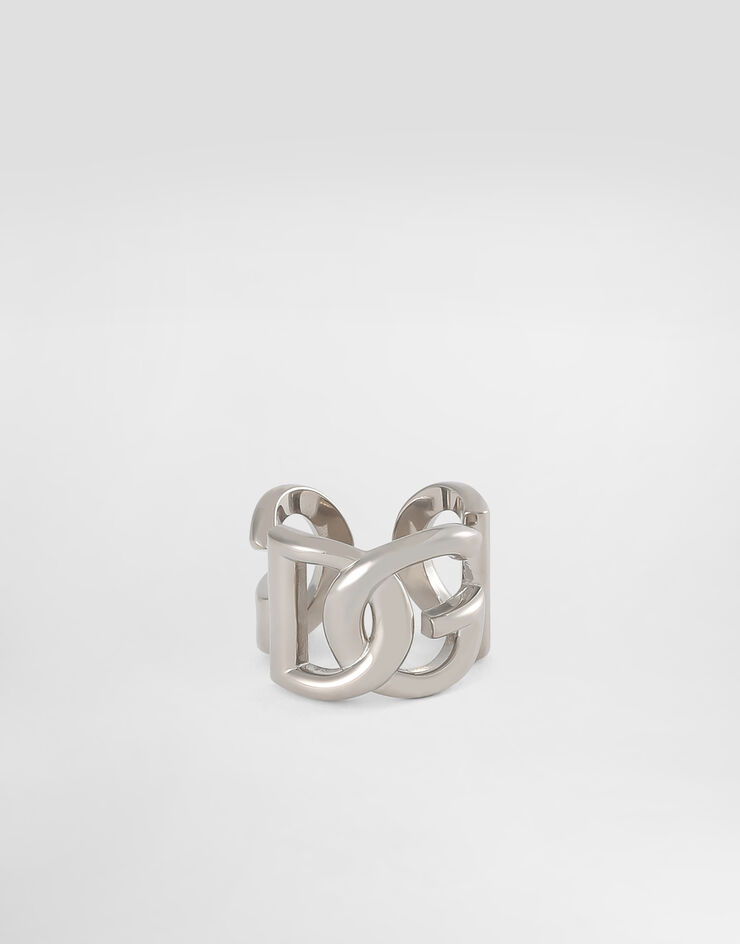 Dolce&Gabbana Anillo con logotipo DG Plateado WRP1L1W1111