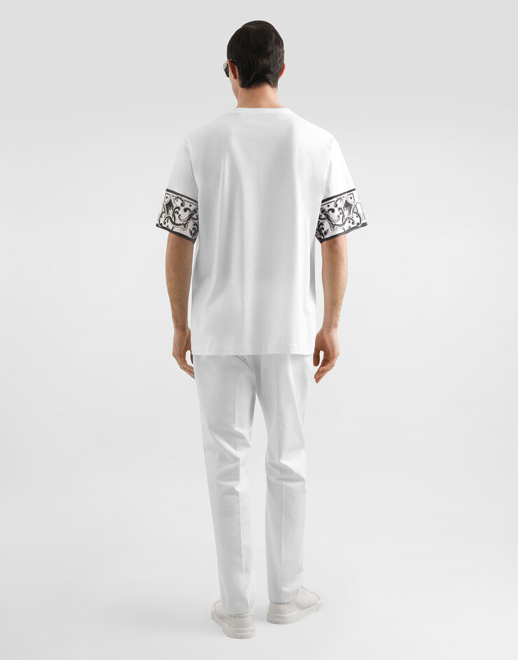 Dolce & Gabbana Cotton gabardine trousers White GP0K3ZFUFL3