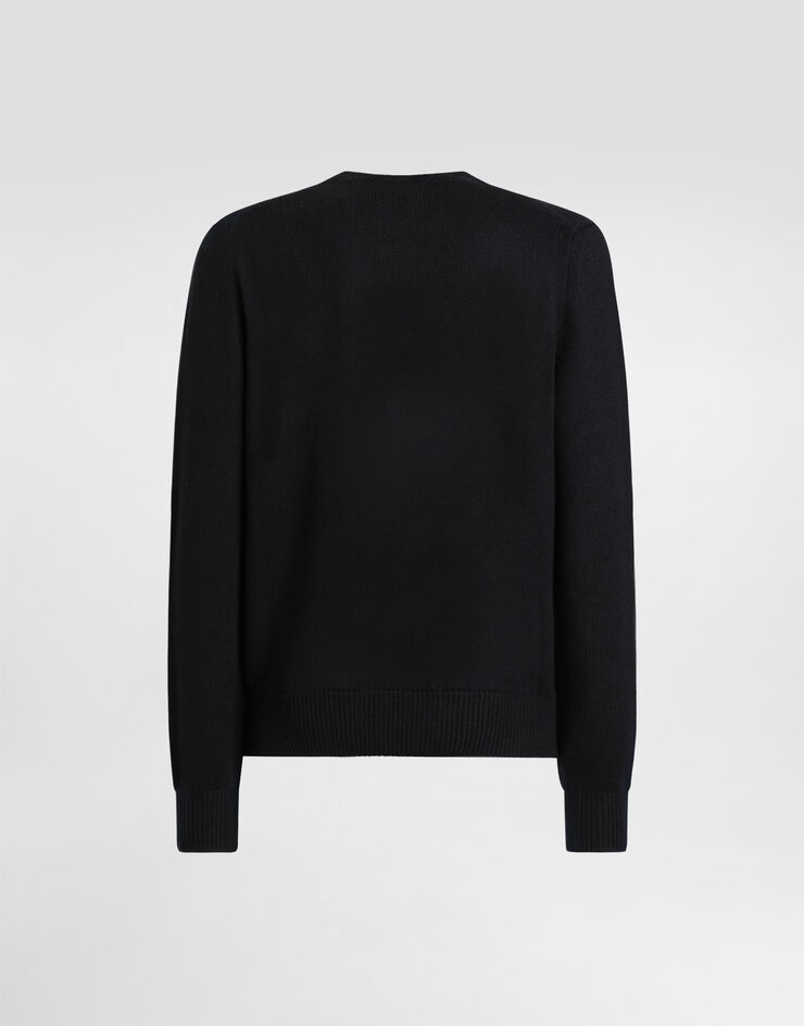 Dolce & Gabbana Wool pullover with intarsia Black GXX01ZJDVDD