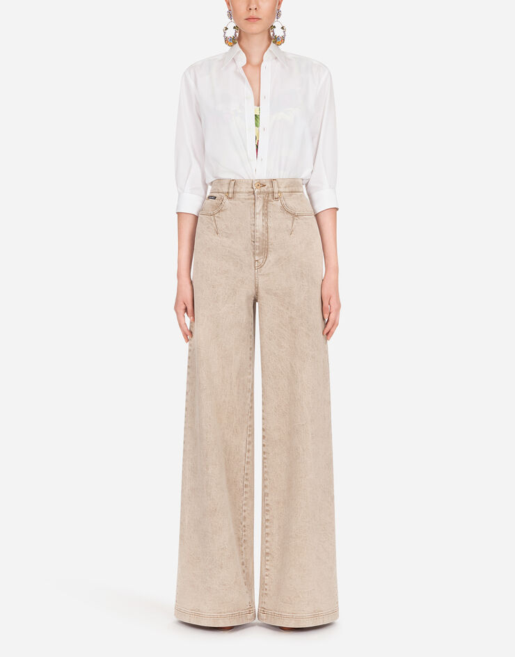 Dolce & Gabbana FLARED DENIM JEANS BEIGE FTBOMDG899F