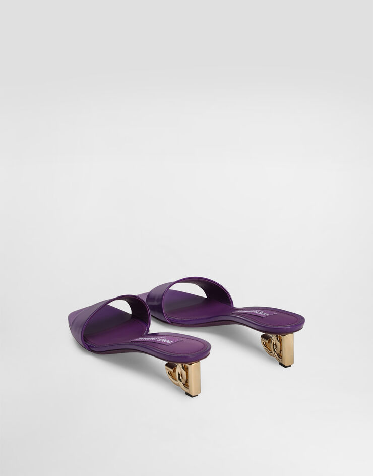 Dolce & Gabbana Polished calfskin sandals Purple CR1896A1037