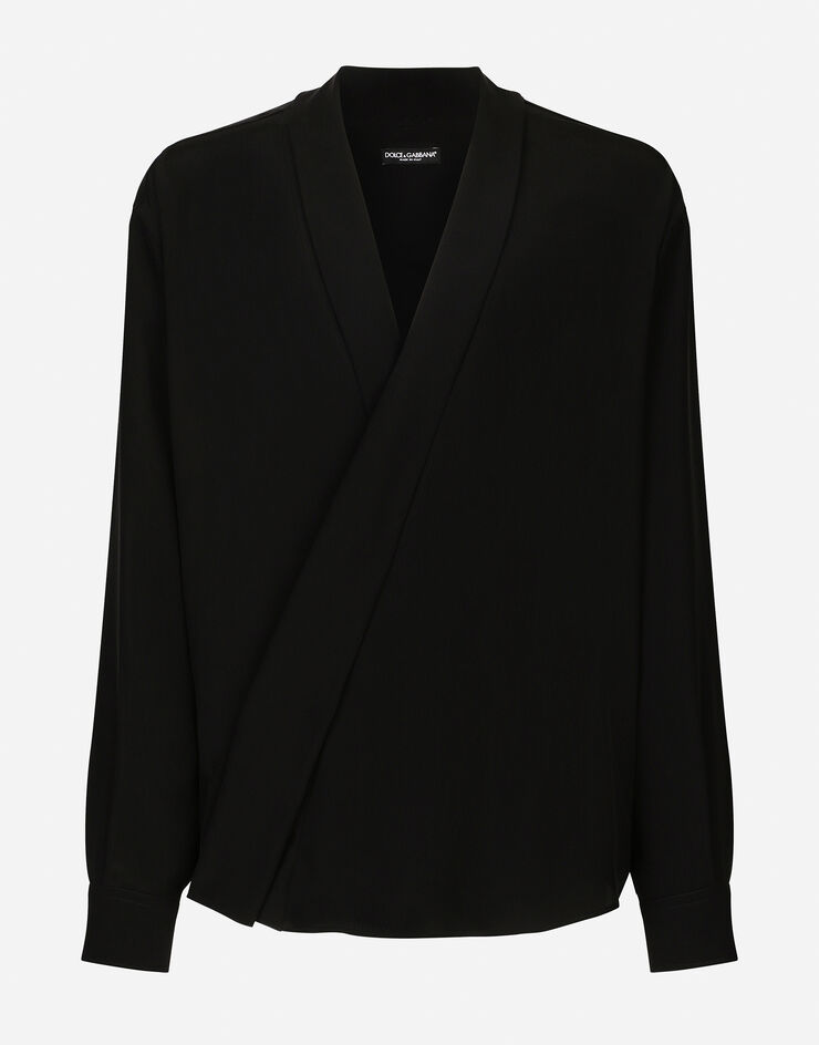 Dolce & Gabbana シャツ オーバーサイズ クレープデシン ブラック G5JN9TFU1UQ