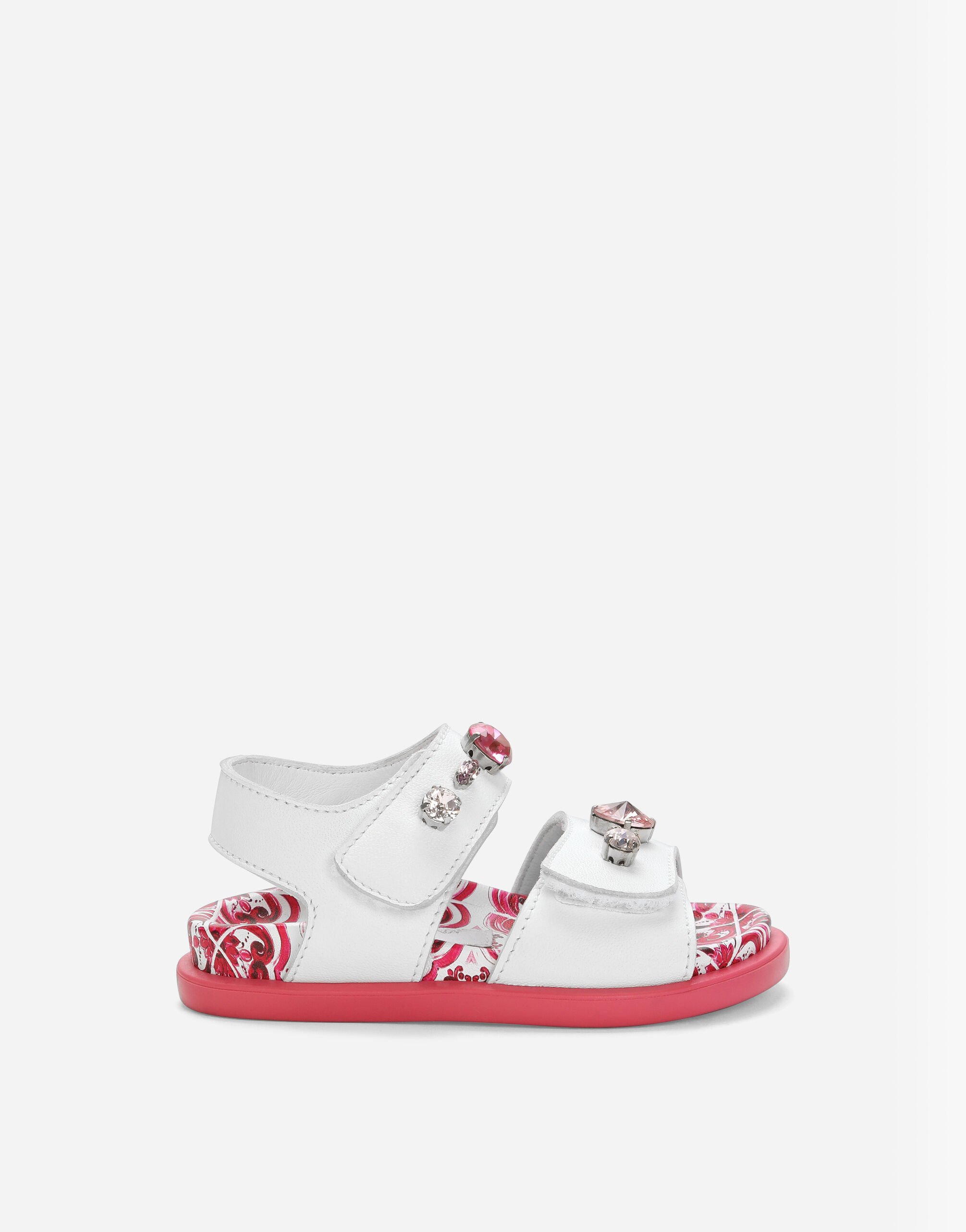 Dolce & Gabbana Patent leather sandals with embellishment Print D20086AD471