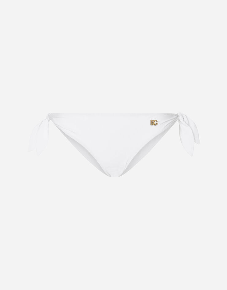 Dolce & Gabbana Пляжные трусики-слипы с бантиками White O2A06JONO12