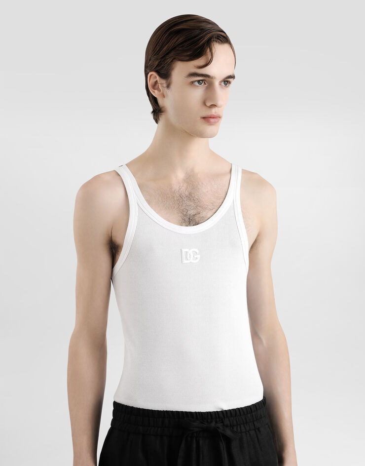 Dolce & Gabbana 刺绣棉质背心 白 G8PA8ZG7PGP