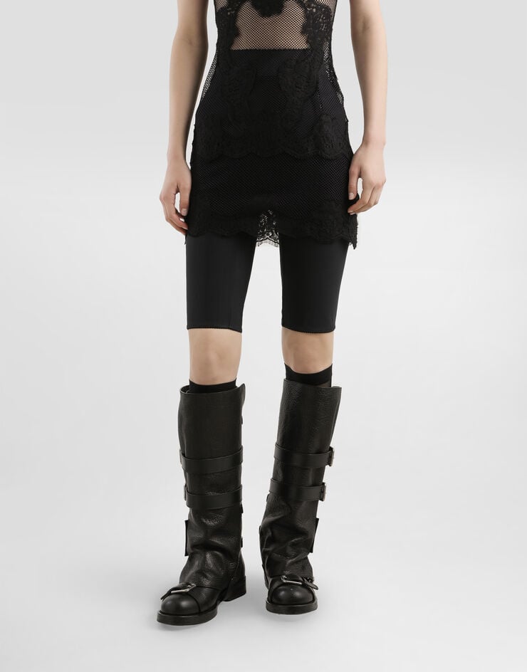 Dolce & Gabbana Stretch satin bike shorts Black FTAMHTGDCMX