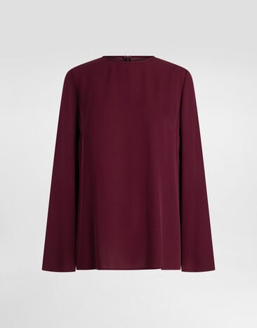 Dolce & Gabbana Silk crêpe top Purple I7S23WFU1ME