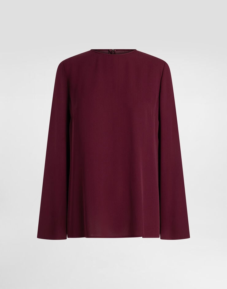 Dolce & Gabbana Silk crêpe top Purple I7S23WFU1ME