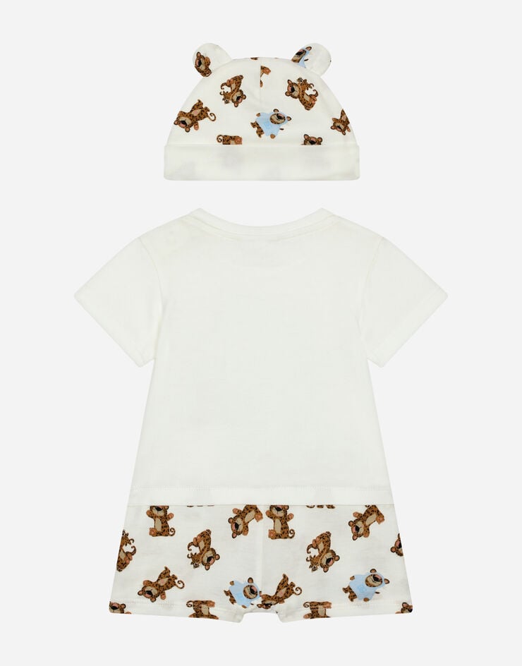 Dolce & Gabbana Set regalo 2 pezzi jersey stampa baby leo Multicolore L1JG36G7G5F