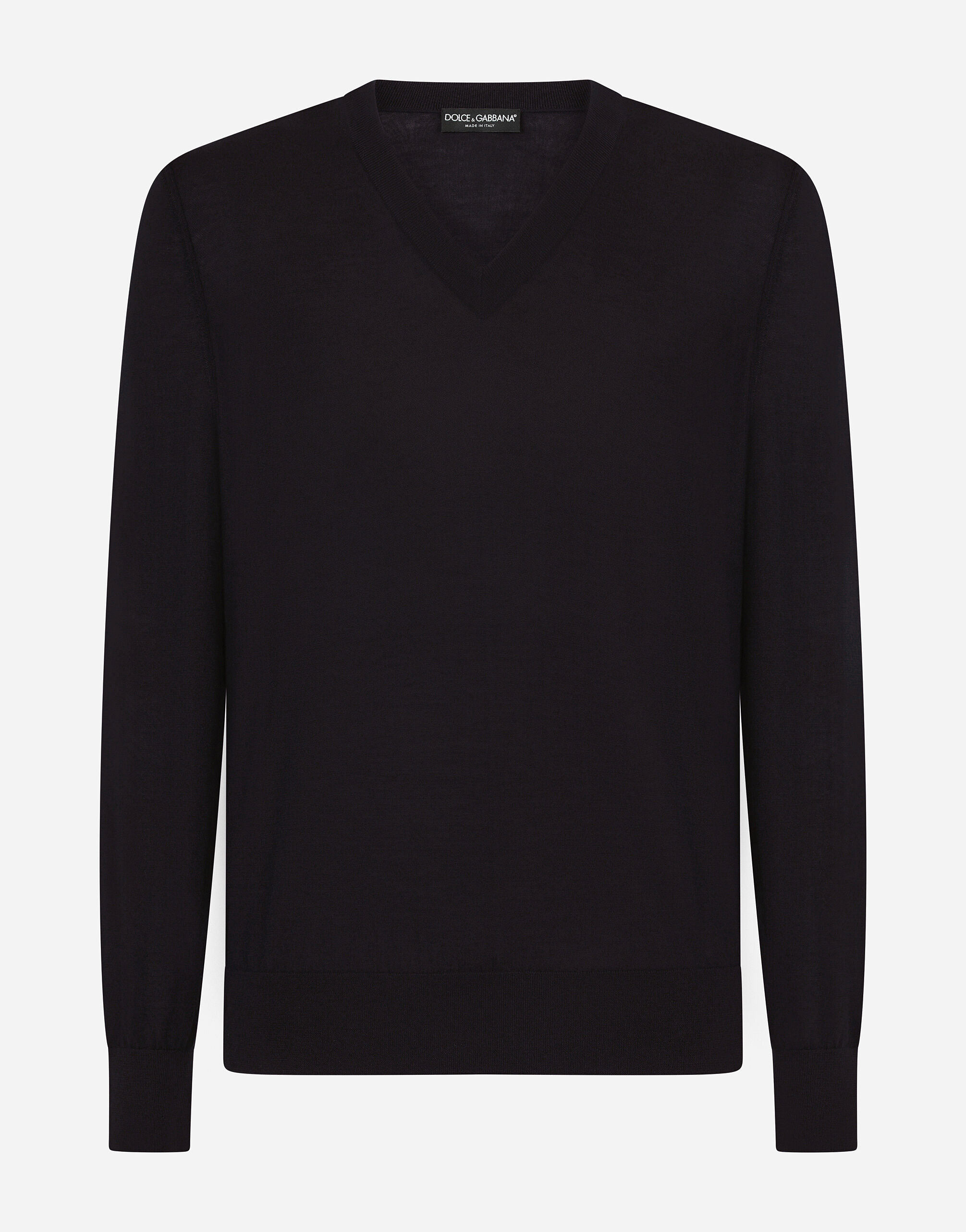 Dolce & Gabbana Cashmere v-neck sweater Black GXN41TJEMI9