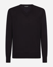 Dolce & Gabbana Cashmere v-neck sweater Black GXN41TJEMI9