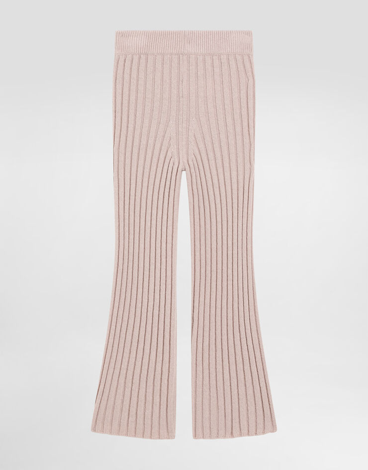 Dolce & Gabbana Ribbed knit trousers Pink L5KP0AJDVCW