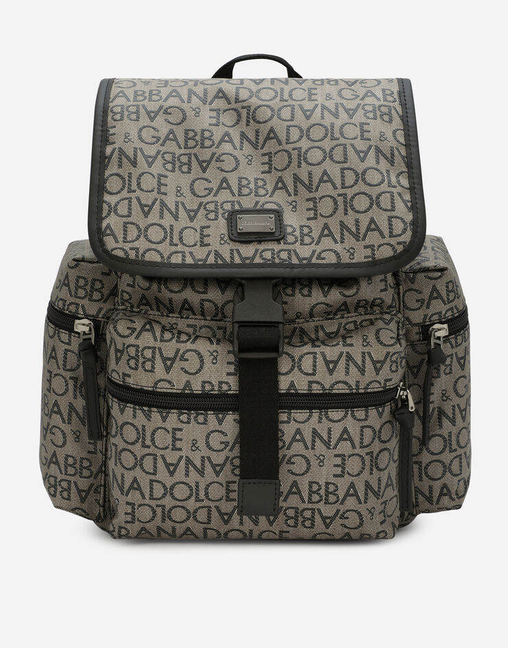 Dolce & Gabbana Coated nylon backpack with logo print Multicolor EM0100AJ705