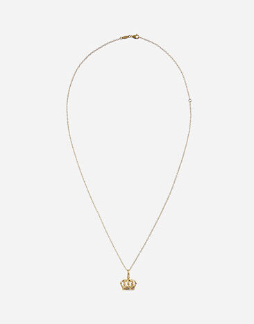 Dolce & Gabbana Anhänger Crown mit krone aus gelbgold, rubinen und saphir GOLD WALK5GWYE01