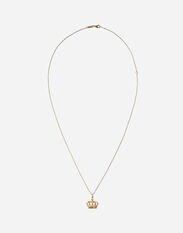 Dolce & Gabbana Pendente Crown con corona in oro giallo, rubini e zaffiro Giallo WAQP2GWSAP1