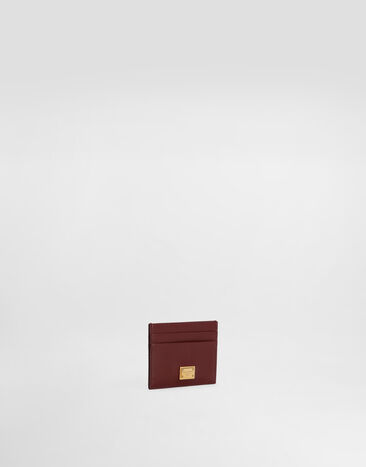 Dolce & Gabbana Plongé calfskin card holder Bordeaux BI0330A9S25