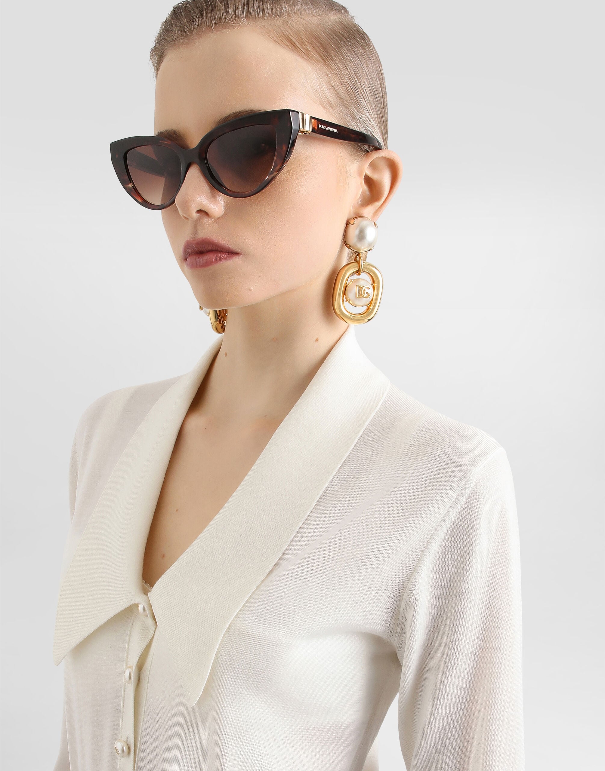 Cashmere pullover in White for Women | Dolce&Gabbana® US