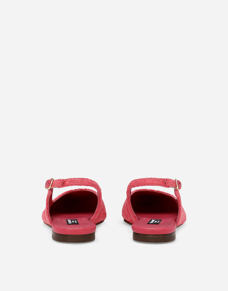 Dolce & Gabbana Zapato destalonado de encaje Fucsia D11145A7260