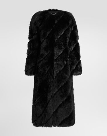 Dolce & Gabbana Shearling coat Black F0X0RFGDD7T