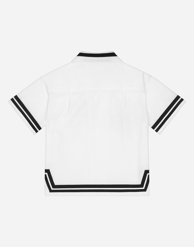 Dolce & Gabbana قميص بوبلين برقعة أبيض L44S04G7L6V
