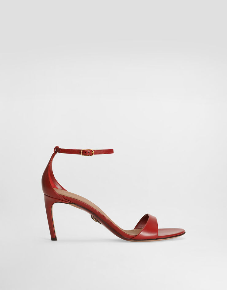 Dolce & Gabbana Sandalia de piel de cabritilla brillante Rojo CR1774A5738