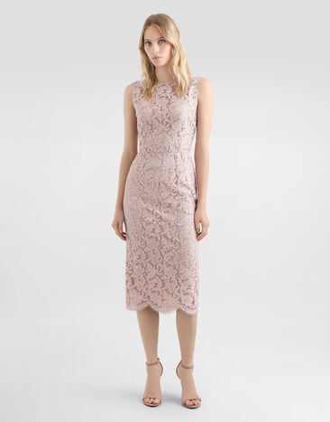 Dolce & Gabbana Cordonetto lace dress Pink F6H0ZTHLMTB