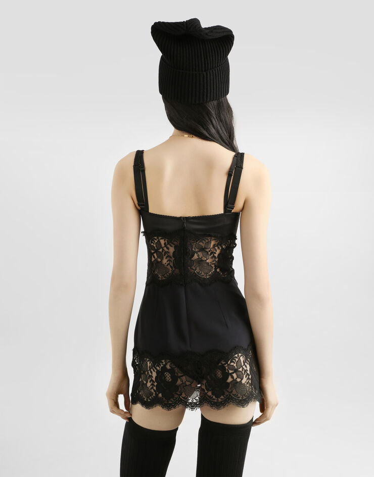 Dolce & Gabbana Silk dress Black F60A4TFUABF