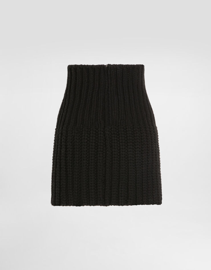 Dolce & Gabbana Wool and cashmere miniskirt Black FXO30TJBME2