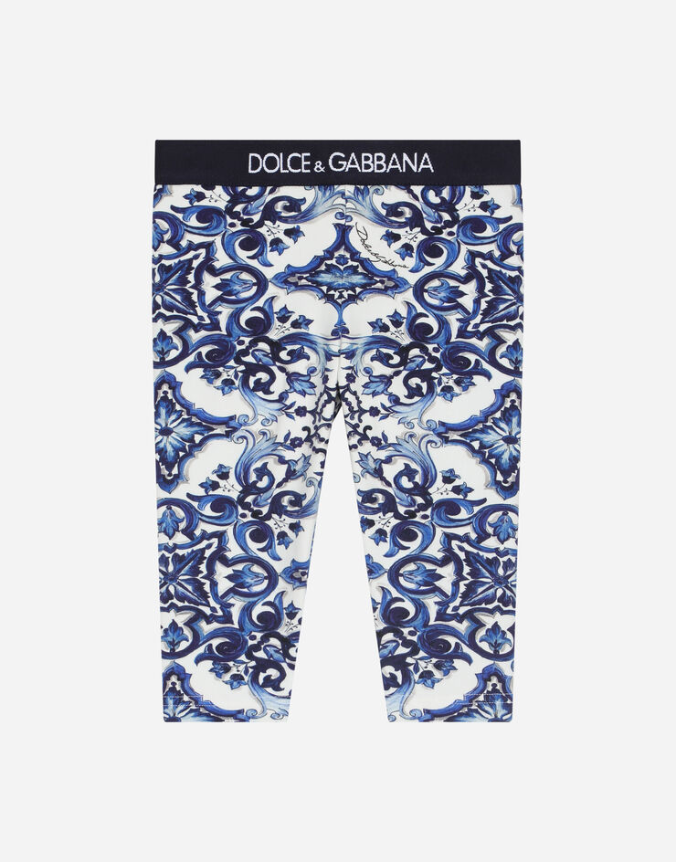 Dolce & Gabbana Majolica-print interlock leggings Multicolor L2JP5BG7EX3