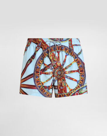 Dolce & Gabbana Carretto-print swim boxer shorts Multicolor M4F34TFSSLP