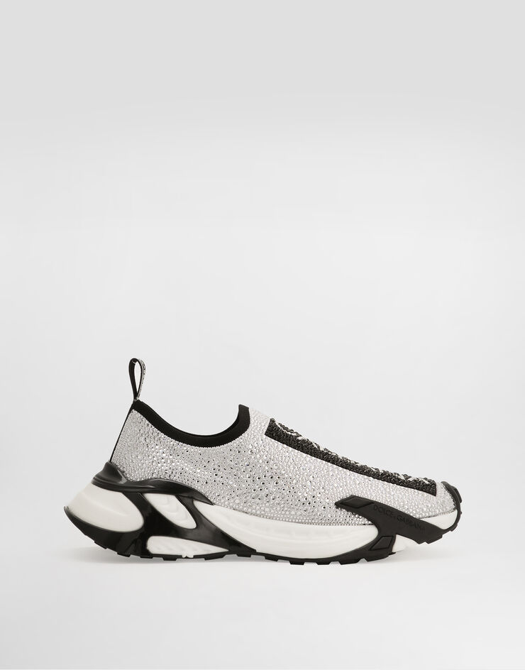 Dolce & Gabbana Zapatilla Fast con strass termoadhesivos Blanco CS2172AJ673