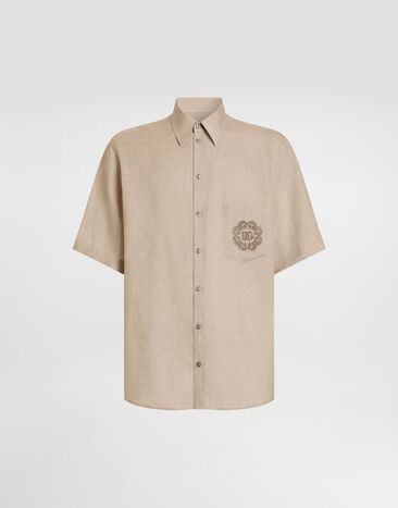 Dolce & Gabbana قميص Portofino من كتان Beige G5OS0ZFU4MH