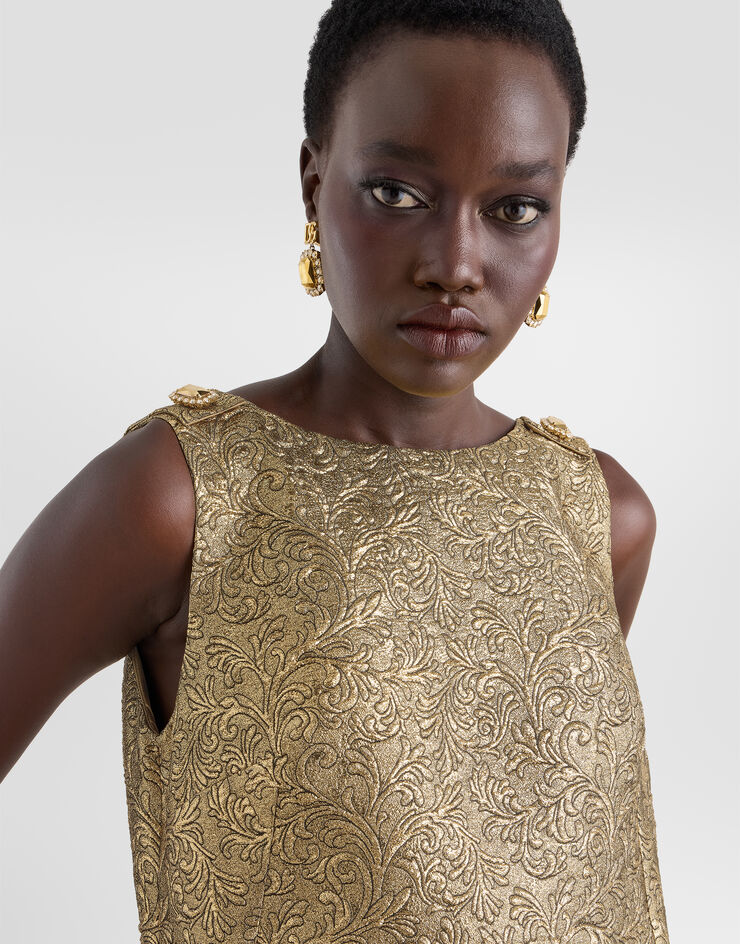 Dolce & Gabbana Lamé brocade dress Dolce & Gabbana Lamé brocade dress Gold F62OYZFJODX