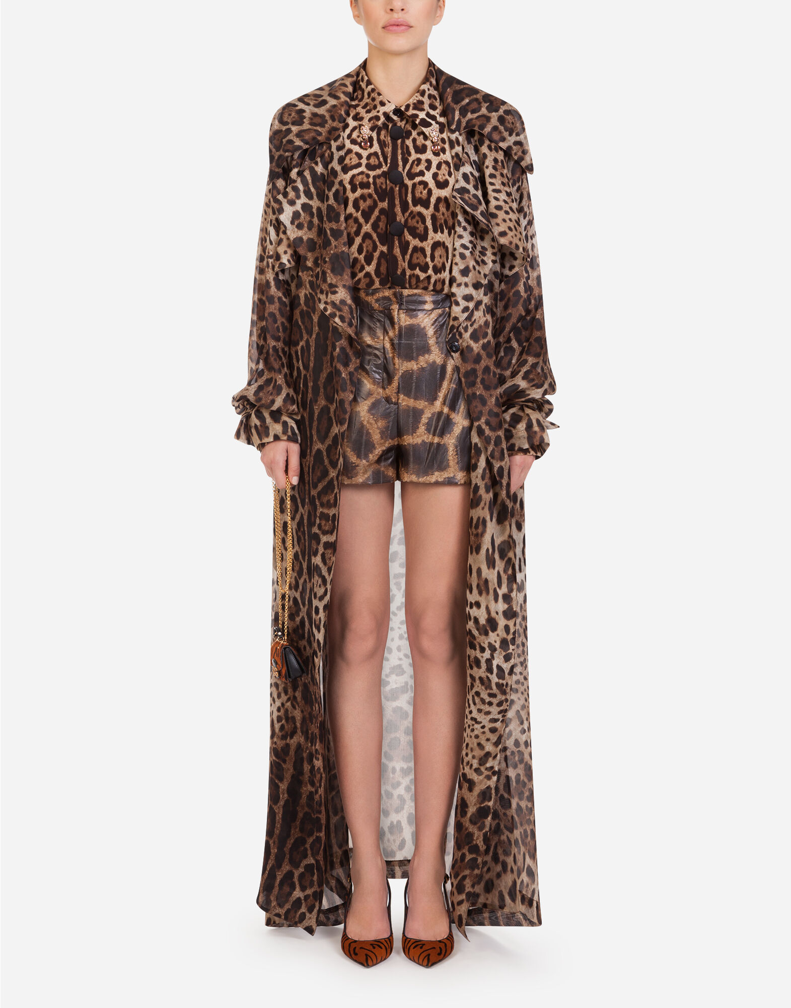 【VIP価格】DOLCE & GABBANA Pink Leopard Trench Dolce & Gabbana Leopard Print Trench Coat | Sendegaro JP