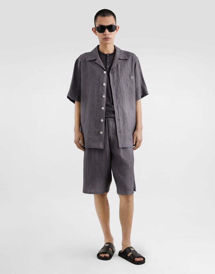 Dolce & Gabbana Hose aus Leinenstoff Grau GV37AZFU4L5