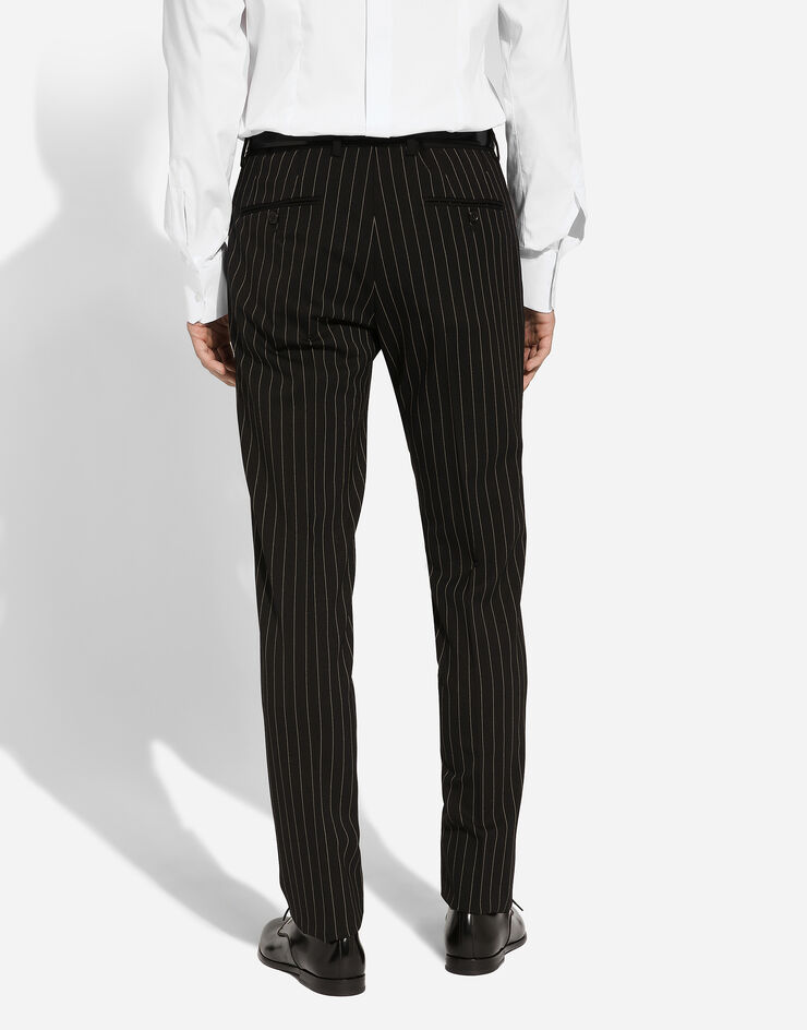 Dolce & Gabbana Hemd Gold Fit aus Baumwollstretch Weiss G5EJ0TFMRBJ